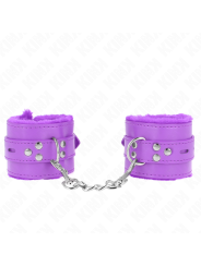 KINK - APPUI-POIGNETS DOUBLÉS DE FOURRURE AVEC TROUS CARRÉS VIOLET ET 