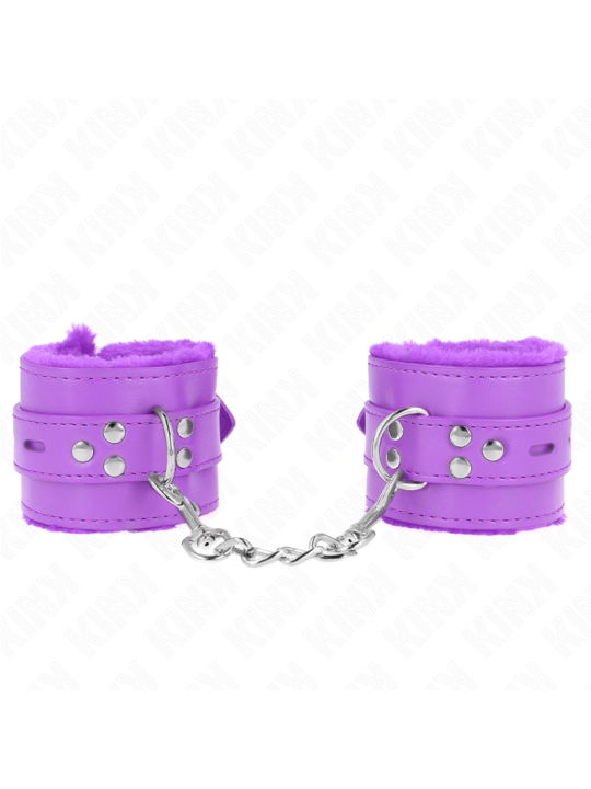 KINK - MUÑEQUERAS FORRADAS CON AGUJEROS CUADRADOS VIOLETA Y CORREA VIO