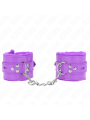 KINK - MUÑEQUERAS FORRADAS CON AGUJEROS CUADRADOS VIOLETA Y CORREA VIO