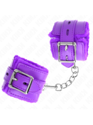 KINK - MUÑEQUERAS FORRADAS CON AGUJEROS CUADRADOS VIOLETA Y CORREA VIO