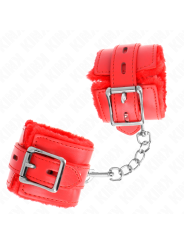KINK - PULSO FORRO DE PELE COM FUROS QUADRADOS VERMELHO E CINTO VERMEL