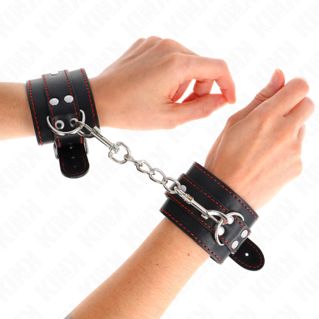 KINK - RESISTENZA DA POLSO NERA CON FODERA ROSSA REGOLABILE 20-28 CM X