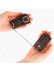 KINK - MUÑEQUERAS PEQUEÑA NEGRO CON DETALLES EN ROJO AJUSTABLE 14-24 C