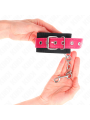 KINK - NYLON WRIST RESTRAINTS BLACK WITH LEATHERETTE BELT RASPBERRY RO