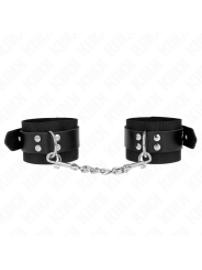 KINK - APPUI-POIGNETS EN NYLON NOIR AVEC CEINTURE EN CUIR NOIR AJUSTAB