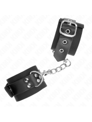 KINK - APPUI-POIGNETS EN NYLON NOIR AVEC CEINTURE EN CUIR NOIR AJUSTAB