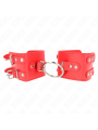 KINK - FIXED WRIST RESTRAINTS WITH RING AND STUDS ADJUSTABLE RED 17-22