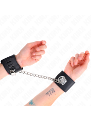 KINK - FIXED WRIST RESTRAINTS WITH CHAIN 30 CM AND PADLOCK CLOSURE BLA