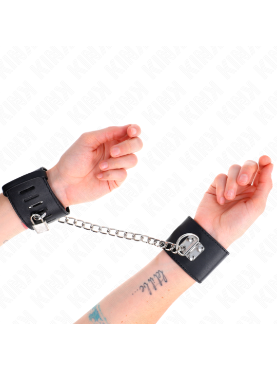 KINK - APPUI-POIGNETS FIXES AVEC CHAÎNE 30 CM ET FERMETURE PAR CADENAS