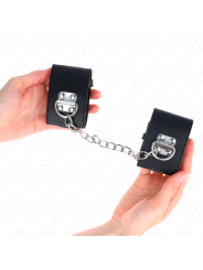 KINK - VASTE POLSBANDJES MET 30 CM KETTING EN VERSTELBARE ZWARTE HANGS