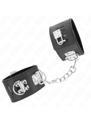 KINK - MULTIPOSITION WRIST RESTRAINTS WITH PADLOCK CLOSURE BLACK ADJUS