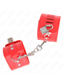 KINK - PUNHOS COM FECHO DE CADEADO VERMELHO AJUSTÁVEL 16-23 CM X 5,5 C