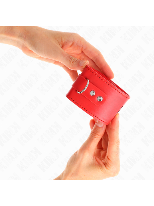 KINK - PUNHOS COM FECHO DE CADEADO VERMELHO AJUSTÁVEL 16-23 CM X 5,5 C
