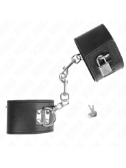 KINK - MUÑEQUERAS CON CIERRE CANDADO NEGRO AJUSTABLE 16-23 CM X 5.5 CM