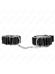 KINK - MUÑEQUERAS FINAS EN FORMA DE BISAGRA NEGRO AJUSTABLE 16-22 CM X