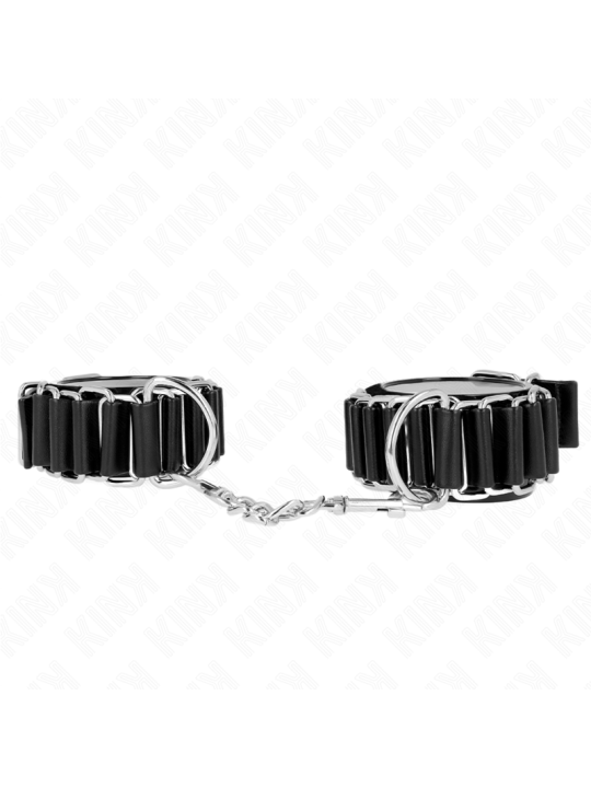 KINK - HINGE-LIKE THIN WRIST RESTRAINTS BLACK ADJUSTRABLE 16-22 CM X 3