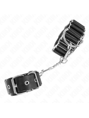 KINK - MUÑEQUERAS FINAS EN FORMA DE BISAGRA NEGRO AJUSTABLE 16-22 CM X
