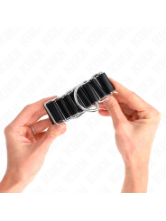 KINK - MUÑEQUERAS FINAS EN FORMA DE BISAGRA NEGRO AJUSTABLE 16-22 CM X