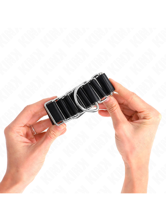 KINK - HINGE-LIKE THIN WRIST RESTRAINTS BLACK ADJUSTRABLE 16-22 CM X 3