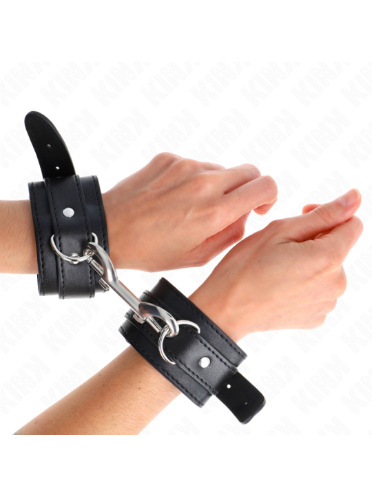 KINK - APPAREILS-POIGNETS - RANGÉE DE RIVETS SIMPLE NOIR AJUSTABLE 17-
