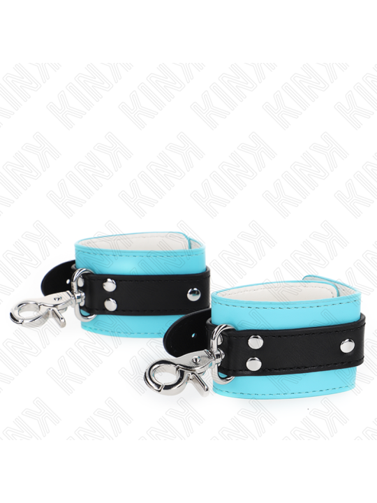 KINK - PREMIUM ZWART/BLAUW VERSTELBARE POLSBANDJES 21-28 CM X 5,5 CM