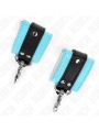 KINK - MUÑEQUERAS CON CIERRE PREMIUM NEGRO / AZUL AJUSTABLE 21-28 CM X