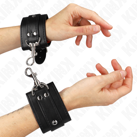 KINK - ABSCHLIEßBARE DUNGEON HANDGELENKSFESSELN SCHWARZ VERSTELLBAR 21