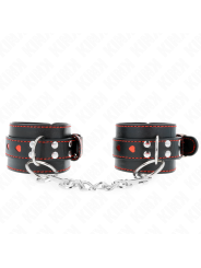 KINK - APPUI-POIGNETS NOIR AVEC INCRUSTATION COEUR ROUGE RÉGLABLE 21-2