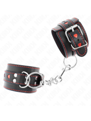 KINK - APPUI-POIGNETS NOIR AVEC INCRUSTATION COEUR ROUGE RÉGLABLE 21-2