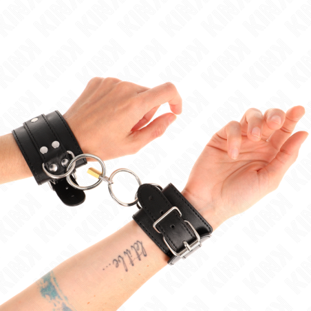 KINK - APPAREILS-POIGNETS VERROUILLÉS PAR JOINT TORIQUE NOIR RÉGLABLE 