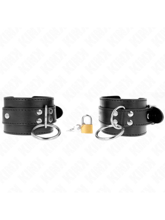 KINK - RETENÇÕES DE PULSO BLOQUEADAS O-RING PRETO AJUSTÁVEIS 20-28 CM 
