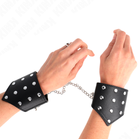 KINK - BRACCIALI STILE PUNTO NERO CON CATENA REGOLABILE 17-23 CM X 8,5