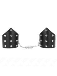KINK - MUÑEQUERAS ESTILO PUNTIAGUDO NEGRO CON CADENA AJUSTABLE 17-23 C