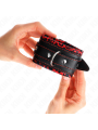 KINK - FUR LINED WRIST RESTRAINTS RED / BLACK ADJUSTABLE 17-29 CM X 6 
