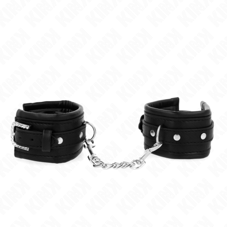 KINK - APPAREILS-POIGNETS À BOUCLE STRASS NOIR AJUSTABLE 25-32 CM X 5,