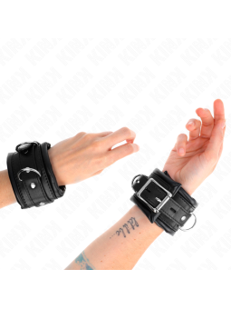 KINK - SCHWERE HANDGELENKSFESSELN MIT SCHWARZEM PELZFUTTER, VERSTELLBA