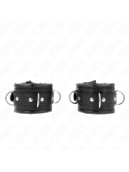 KINK - SCHWERE HANDGELENKSFESSELN MIT SCHWARZEM PELZFUTTER, VERSTELLBA
