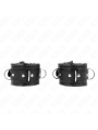 KINK - HEAVY WRIST RESTRAINTS WITH BLACK FUR LINED ADJUSTABLE 20-30 CM