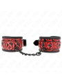 KINK - DIAMOND PATTERN WRIST RESTRAINTS DARK RED ADJUSTABLE 17-26 CM X