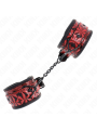 KINK - DONKERRODE DIAMANTPATROON POLSBANDJES VERSTELBAAR 17-26 CM X 5,