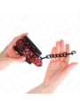 KINK - DONKERRODE DIAMANTPATROON POLSBANDJES VERSTELBAAR 17-26 CM X 5,
