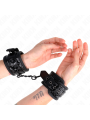 KINK - VERSTELBARE ZWARTE DIAMANTPATROON POLSBANDJES 17-26 CM X 5,5 CM