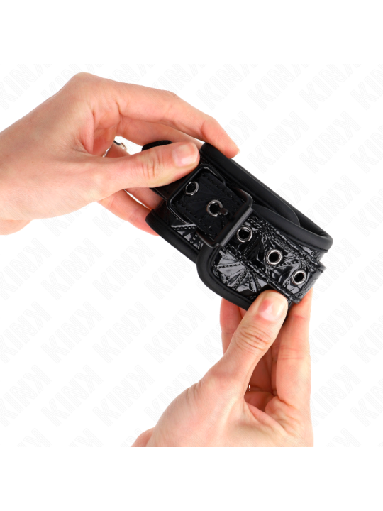 KINK - PULSO PADRÃO DIAMANTE PRETO AJUSTÁVEL 17-26 CM X 5,5 CM
