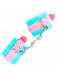 KINK - CHIC BLAUW / ROZE VERSTELBARE POLSBANDJES 16-28 CM X 5 CM