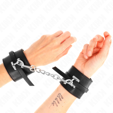 KINK - APPUI-POIGNETS VERROUILLABLES DELUXE NOIR AJUSTABLE 14,5-21 CM 