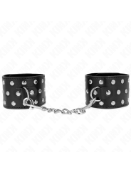 KINK - VERSTELBARE PUNKSTIJL POLSBANDJES 19-24 CM X 5,5 CM