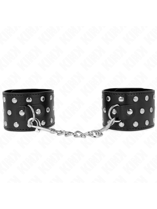 KINK - VERSTELBARE PUNKSTIJL POLSBANDJES 19-24 CM X 5,5 CM