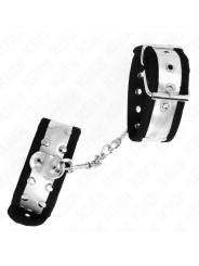 KINK - THIN WRIST RESTRAINTS BLACK / SILVER 30 X 4 CM