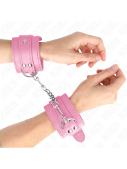 KINK - EENVOUDIGE ROZE VERSTELBARE POLSBANDJES 20-23 CM X 5,5 CM