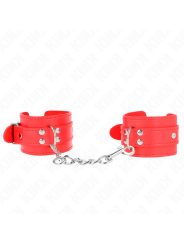 KINK - ENKELE RODE VERSTELBARE POLSBANDJES 20-23 CM X 5,5 CM